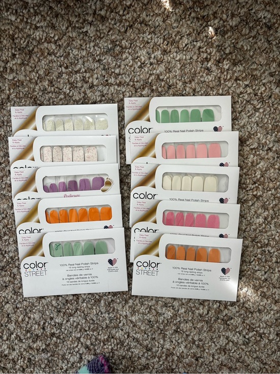 Color Street Other - 10 sets Color Street Nail Polish Strips - Assorted solids- Pastel & Bright